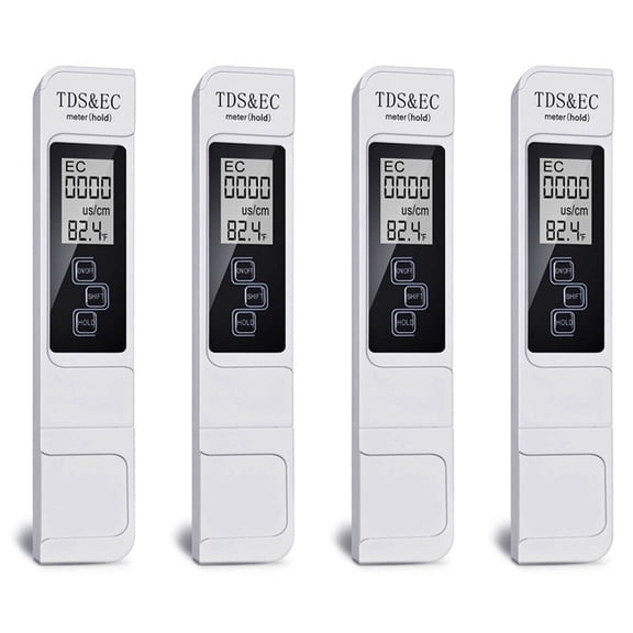 4X TDS EC Meter Digital Water Quality Tester 0-9999 PPM Measurement Range Water Purity Temperature Meter Tester