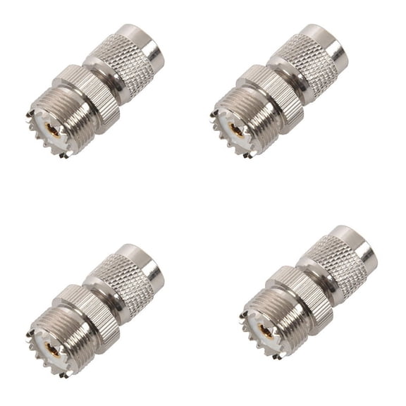 4X TNC Male to PL259 UHF Female Adapter Connector,Silver,4 x TNC Male to PL259 UHF Female Adapter Connector,silver