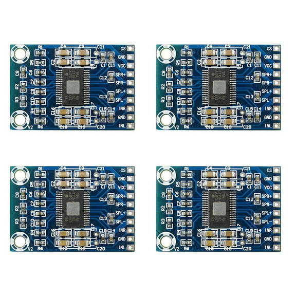 4X TPA3116D2 Digital Power Audio Stereo Amplifier Board, Dual Channel 50W Class D DC 12-24V Ampli AMP Amplify Module