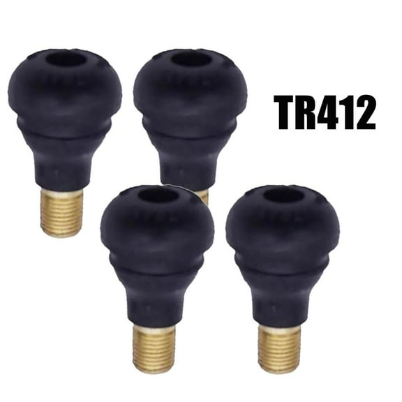 4X TR412 High Quality Tire Universal Rubber Valve Tubeless Nozzle Wi/ Valve Core