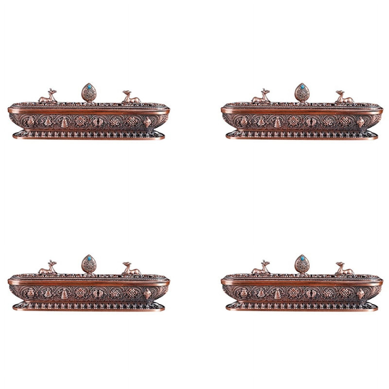 4X Tibet Incense Burner Antique Handmade Incense Stick Holder  Teahouse Home  Decoration Crafts Ornaments 3