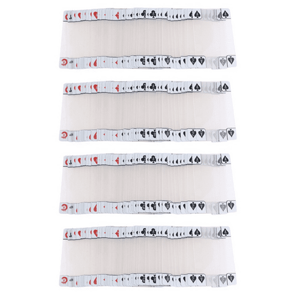 4X  Transparent Plastic Waterproof Poker Novelty Poker Index Playing Cards