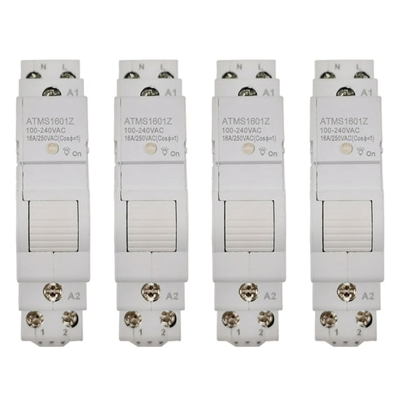 4X Tuya Smart Life ZigBee Circuit Breaker Din Rail 1P Single Pole Dry Contact Timer Relay App Remote Control Smart Timer