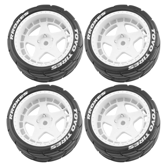 4X Tyres Drift Wheel Hub Tire for HPI KYOSHO for Tamiya WRC TT02 XV01 1:10 RC Car Accessories