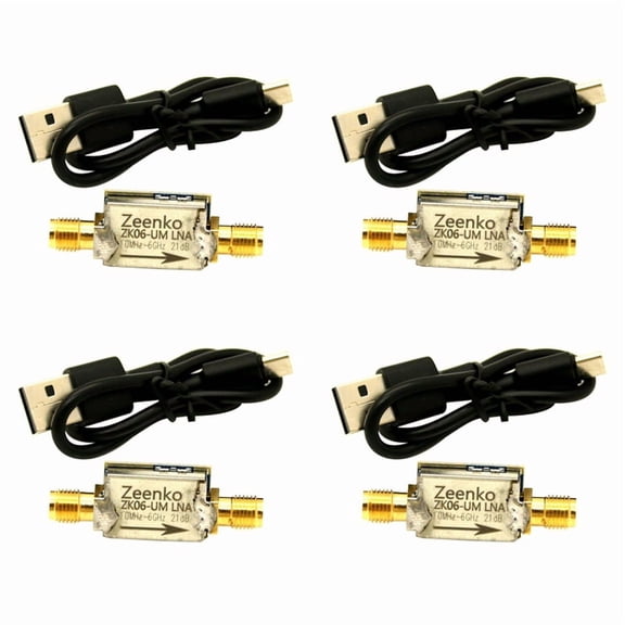 4X UM Series Low Noise Amplifier USB Type-C Interface 20dB High Gain LNA Power Preamplifier Module ZK06-UM,4 x Low Noise Amplifier 4 x USB Cable