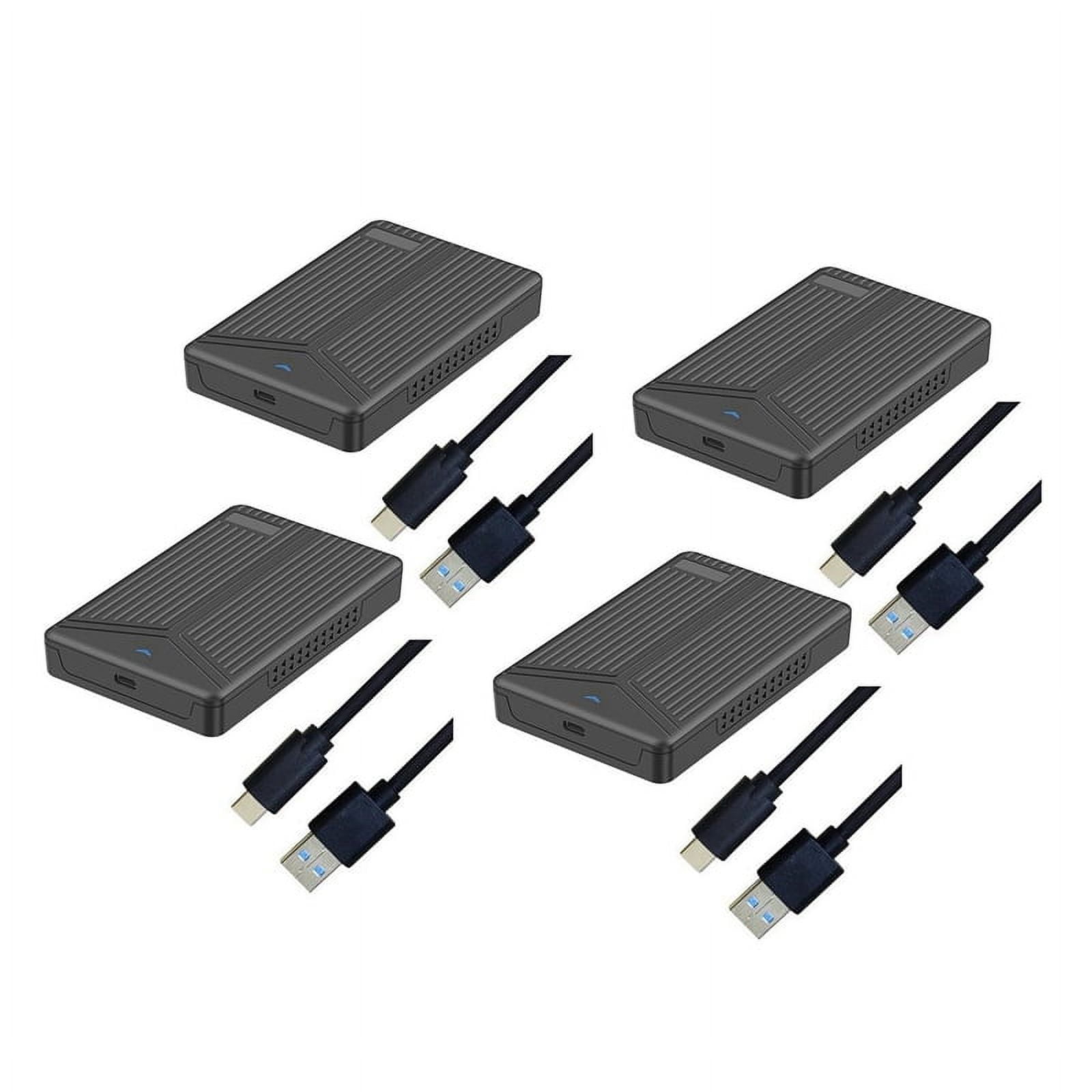 4X USB 3.1 Mobile Hard Disk Box 2.5 Inch Hard Disk Box SSD Enclosure Support 15mm Hard Drive for Computer Notebook,black