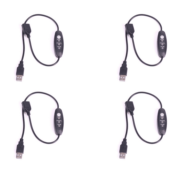 4X USB 5V-12V Temperature Controller Heater Thermostat 3-Speed Adjustable 24W