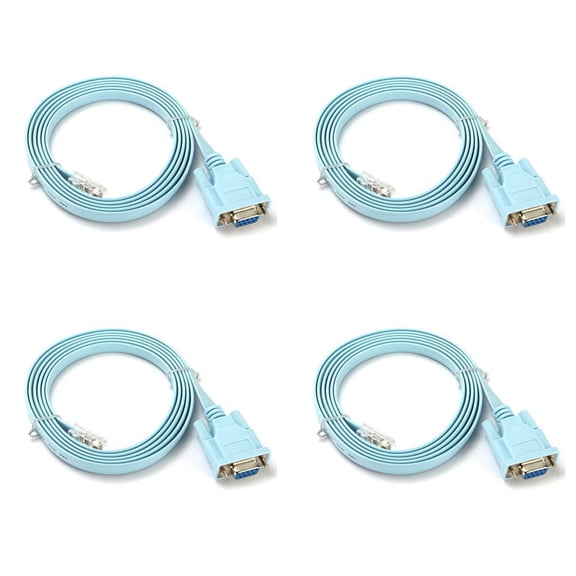 4X USB Console Cable RJ45 Cat5 Ethernet to Rs232 DB9 COM Port Serial Female  Routers Network Adapter Cable 1.8M