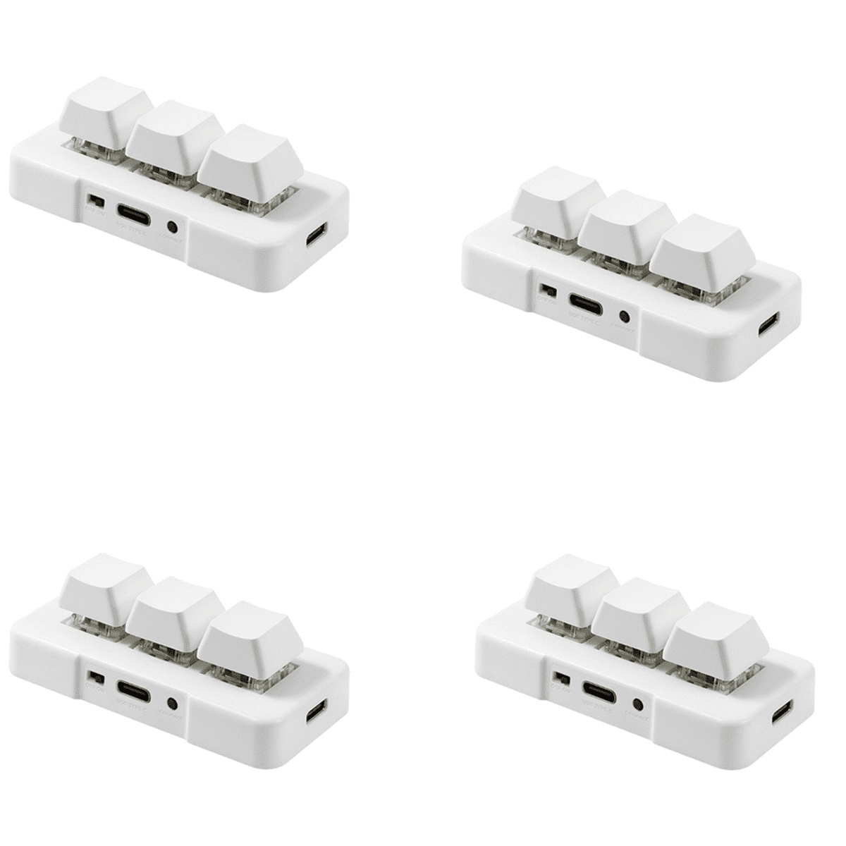 4X USB Custom Programming Macro Knob Keyboard 3 Keys Copy Paste Mini ...