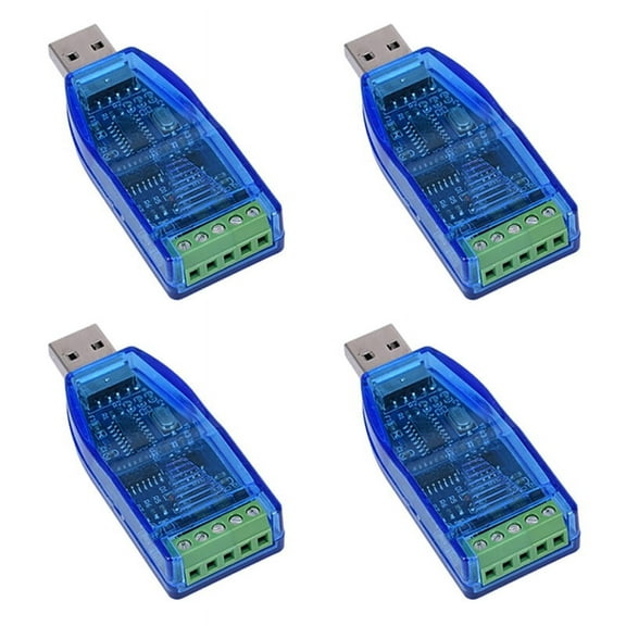 4X USB to RS485 Communication Module Bidirectional Half-Duplex Serial Line Converter,4 x usb to rs485 communication module,blue