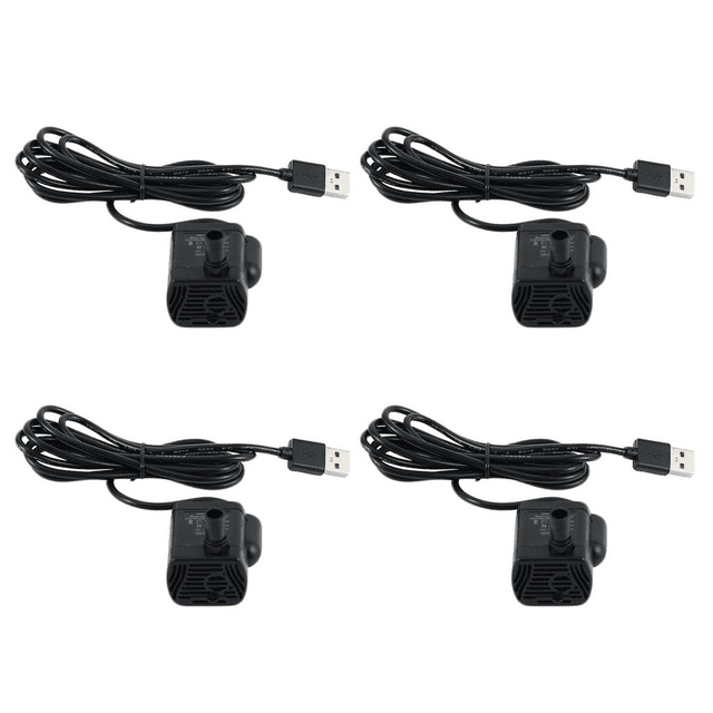 4X UltraQuiet Mini Brushless USB Water Pump 5V 70cm Submersible