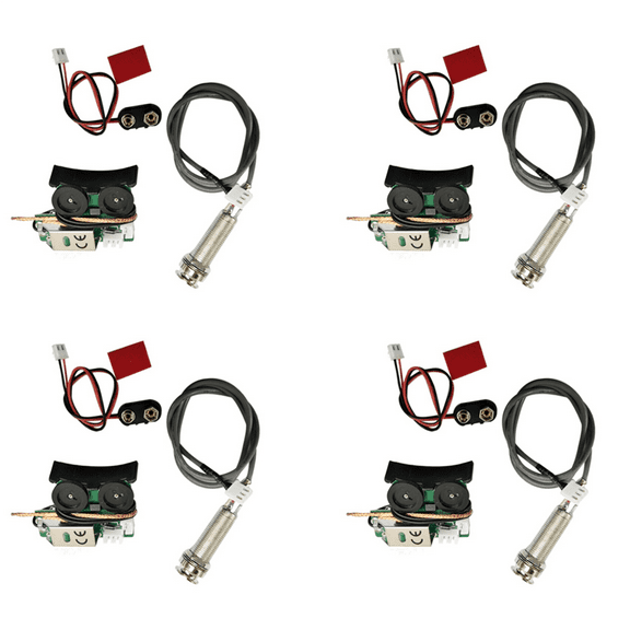 4X Under Saddle Piezo Pickup Onboard Preamp System for Acoustic Guitar