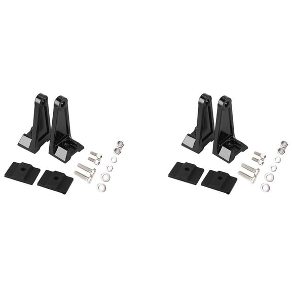 4X Universal Brackets Mounting LED Base Brackets for LED Light Bar Side Mount Bracket,4 * Mounting Brackets 16 * Screw nut 2 * Wrench,black