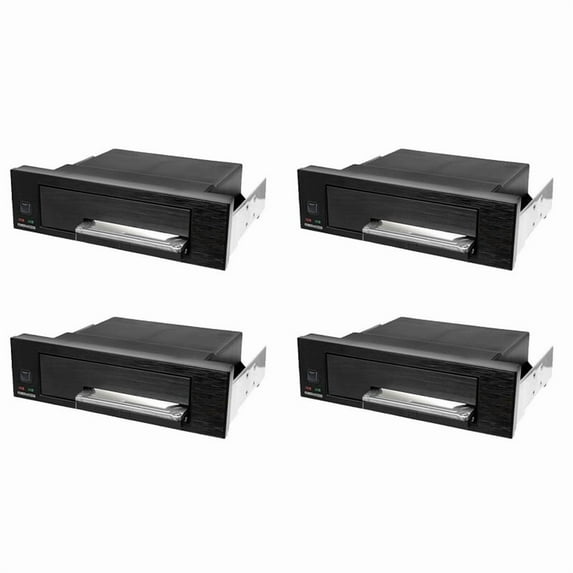 4X Universal Hot Swap Mobile Rack for 2.5 Inch or 3.5 Inch SSD/HDD, Internal Tray-Less Hard Drive Backplane Enclosure,4 x HDD Enclosure Rock,black