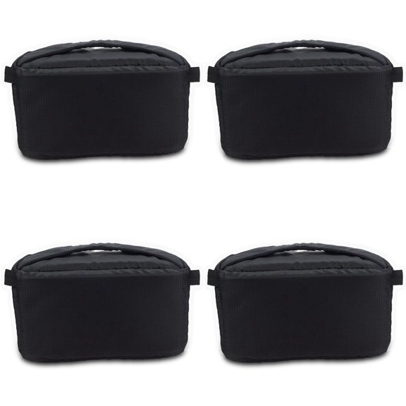 4X Universal Insert Partition Padded Camera Bag Shockproof Sleeve Cover for Dslr Slr Camera(Black)