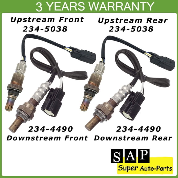 4X Up+Downstream Oxygen Sensor for Ford F-150 3.7L Explorer 3.5L Escape 3.0L