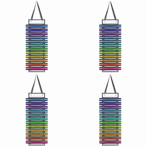 4X Vinyl Storage Rack, 12 Holes Vinyl Organizers Vinyl Roll Holder, for Vinyl Sheets/Heat Transfer Paper/Design Drawings