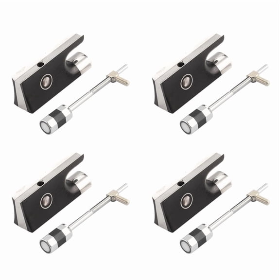 4X Violin Bow Frog for 4/4 Violin Bow Parts Replacement Accessories,4 x tail library 4 x bow screw,Black & silver