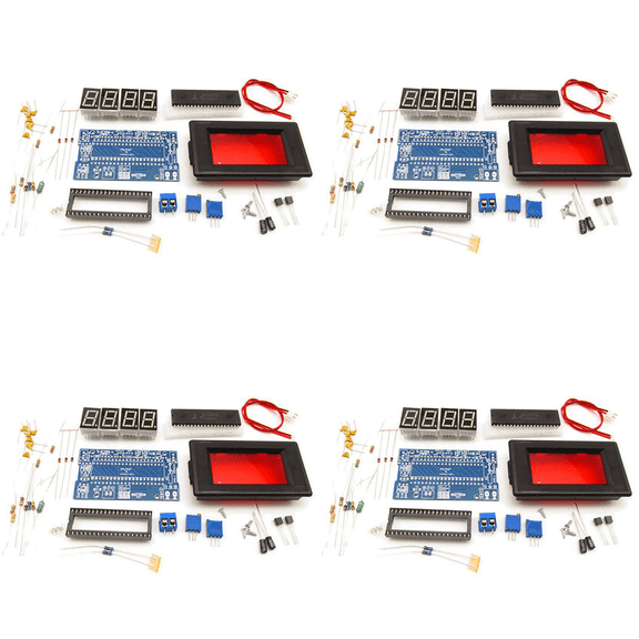 4X Voltmeter DIY Kit Parts ICL7107 Meter Head Digital Voltmeter,4 set x Voltmeter spare parts,As Shown