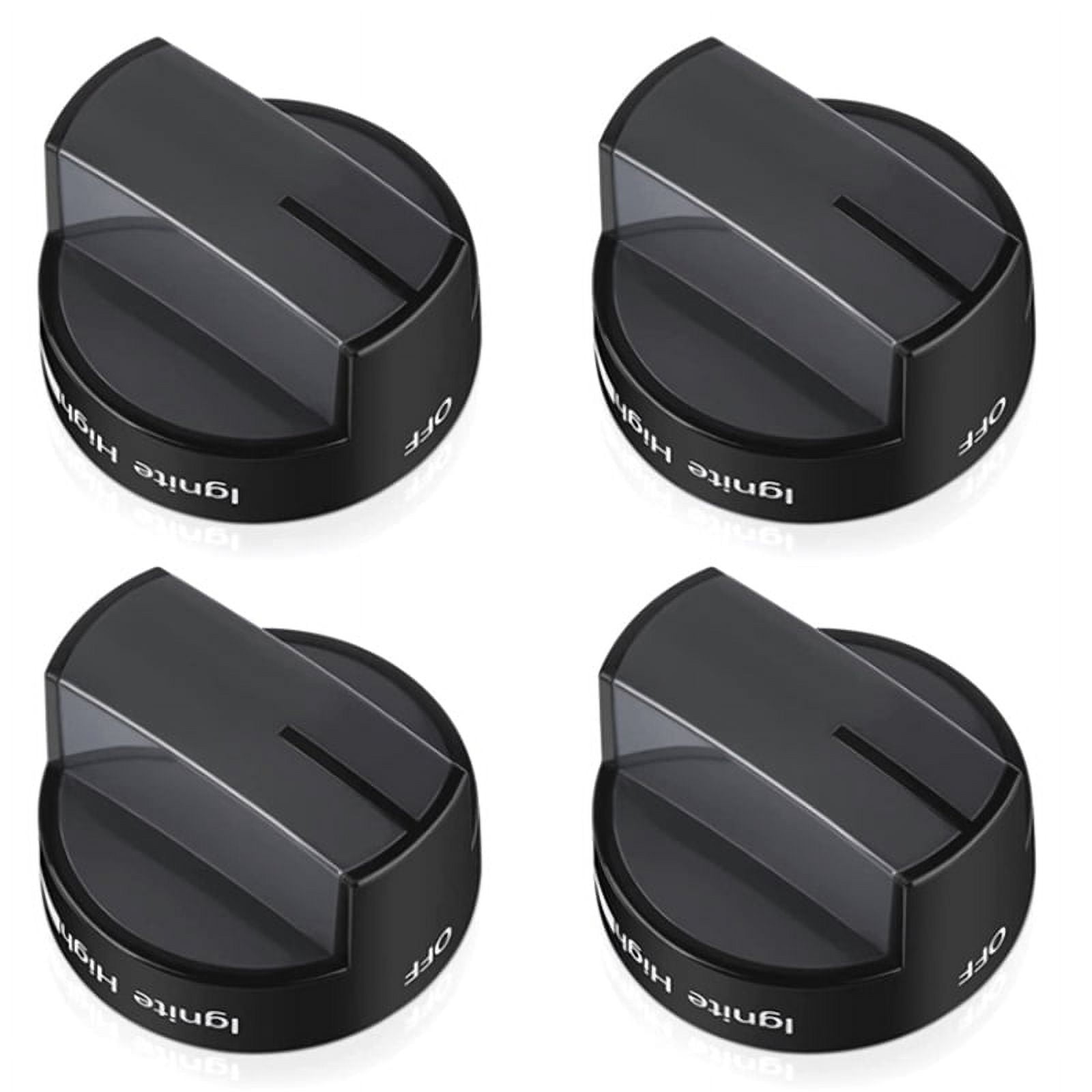 4X W10339442 Stove Knob, Cooktop Burner Control Knobs Black Replaces WPW10339442 PS11753188