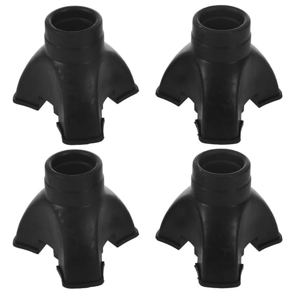 4X Walking Stick End Tripod CANE TIP Self Standing Rubber NON- End Bottom