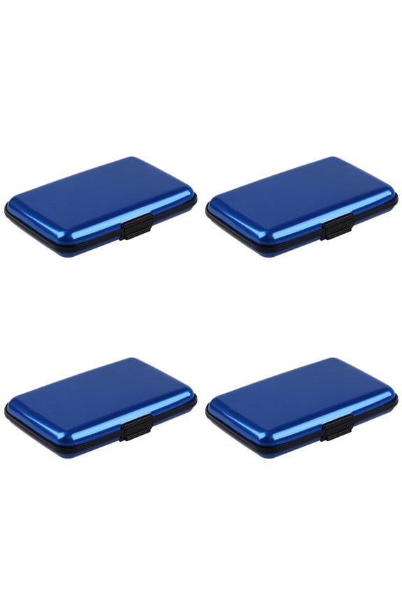 4X Waterproof Business Id Credit Card Wallet Holder Aluminum Metal Case Box (Random Color)