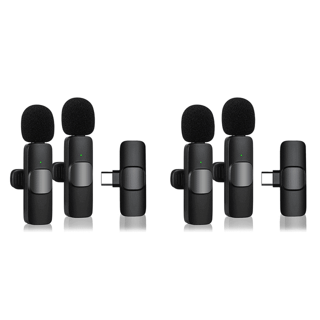 4X Wireless Lavalier Microphone for USBC, Plug and Play Noise
