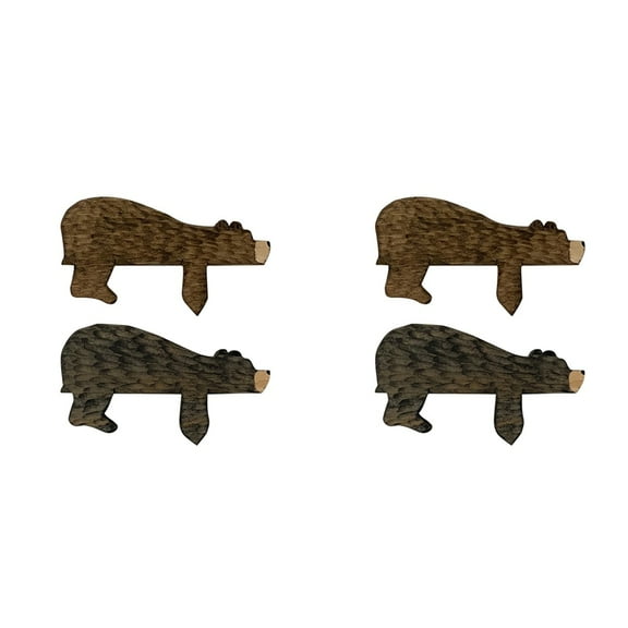 4X Wooden Bear Door Topper Decor Cute Corner Sculpture in Your Corner, Art Statue