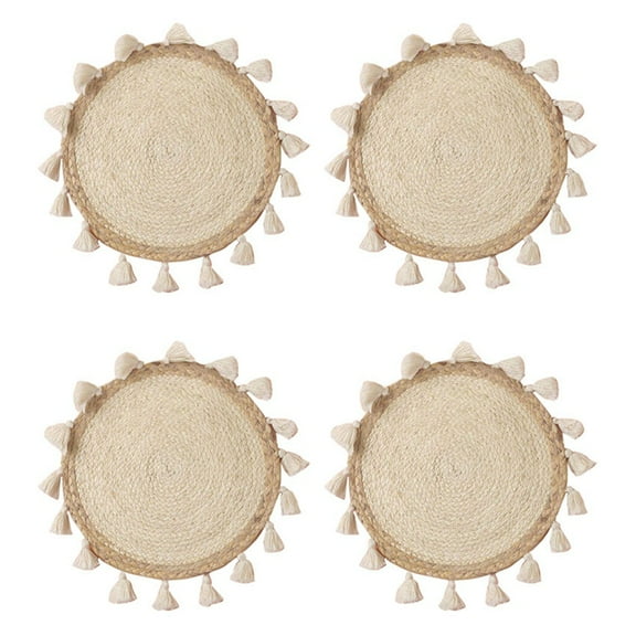 4X Woven Basket Wall Decoration Woven Basket Wall Decor Wicker Wall Wall Hanging Small Macrame Boho Wall Art Home Decor