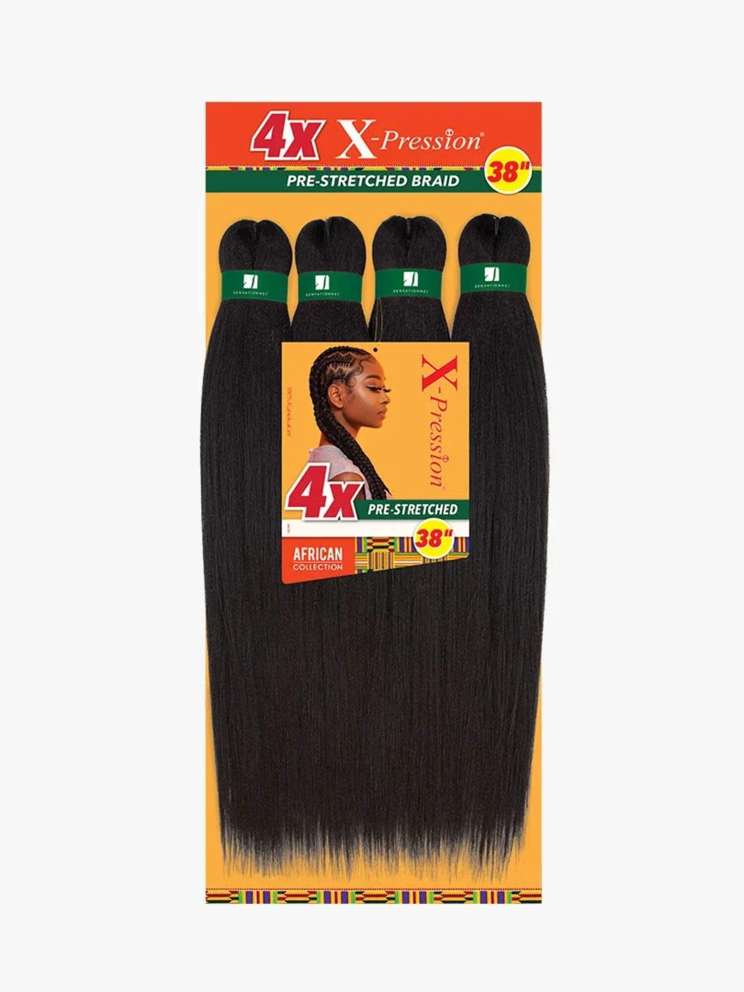 マニーベア　セット Sensationnel Xpression 4x Pre-Strectched Braiding Hair - 38
