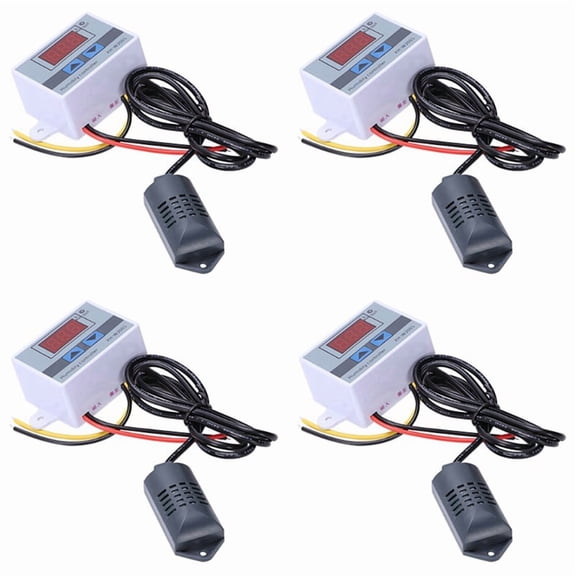 4X XH-W3005 AC 110-220V 10A Digital Humidity Controller 0-99%RH Humidity Regulator with Humidity Sensor