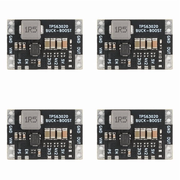 4X XL63020 TPS63020 Lithium Battery USB Automatic Boost Buck Step Up Down Module Microcontroller Power Low Ripple 3.3V,4 x Automatic Boost Buck Step Up Down Module,Black