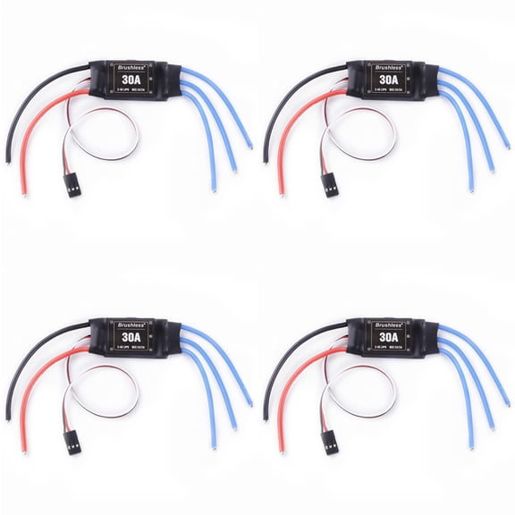 4X XXD Brushless 30A ESC 2-4S Electric Speed Controller with 5V 2A BEC WIthout Plug
