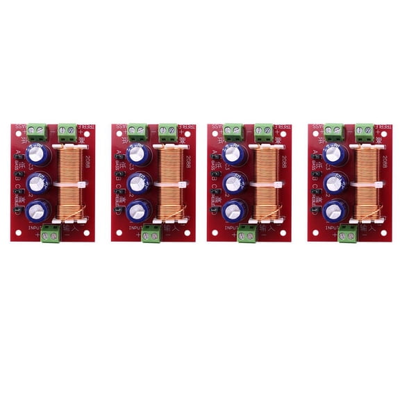 4X YLY-2088 Audio Frequency Divider 400W Adjustable 2 Way Crossover Filters Full Range Treble Frequency Divider,4 x Speaker Frequency Divider,As shown