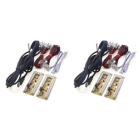 4X Zero Delay DIY Kit USB Encoder PC to Joystick for 5pin Joystick & 2.8mm Button