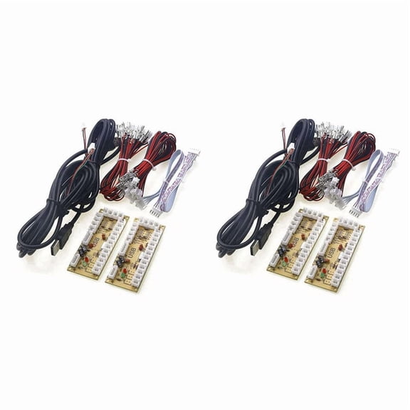4X Zero Delay  DIY Kit USB Encoder PC to Joystick for 5pin Joystick & 2.8mm Button