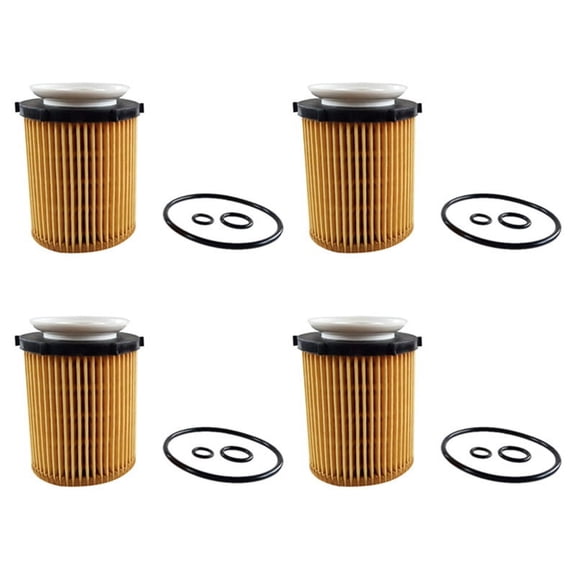 4X for C E CLA -Class Engine Oil Filter Kit,4 x Oil Filter 12 x O-ring,