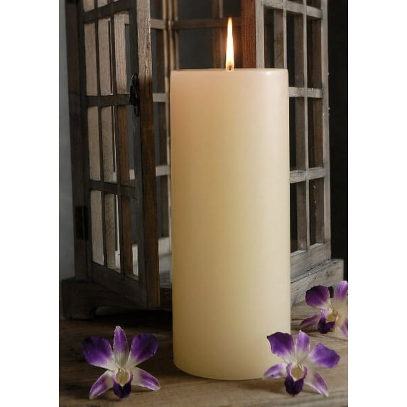 4X10 Ivory Candle Unscented 4in. Wide x 10in. Tall Unscented Ivory Pillar Candle Cotton Wick 100 Hours.