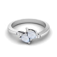 thumbnail image 1 of 4X3mm Pear Moonstone June Birthstone 925 Sterling Silver Two Stone Women Mother's Day Gift Ring, 1 of 1