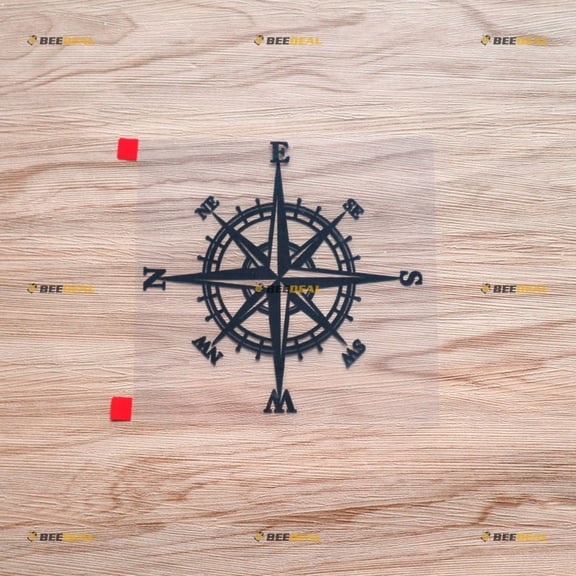 4X4 4WD Compass Off Road Decal Sticker Vinyl - Black 5 Inches - fit for Jeep Ford Chevy Toyota Style c