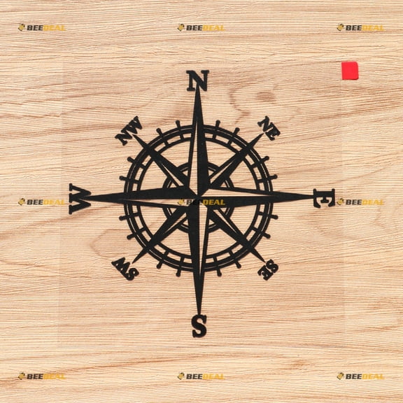 4X4 4WD Compass Off Road Decal Sticker Vinyl - Black 6 Inches - fit for Jeep Ford Chevy Toyota Style c