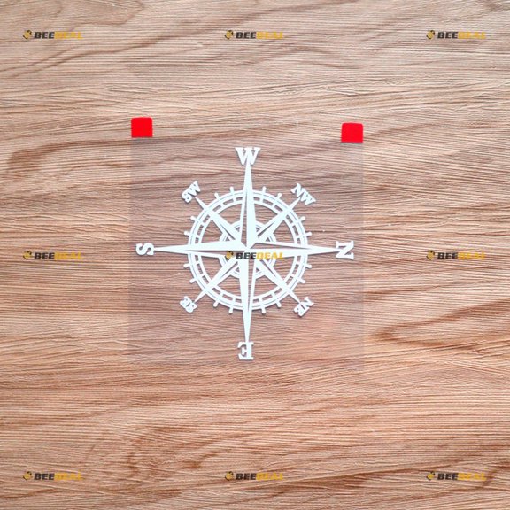 4X4 4WD Compass Off Road Decal Sticker Vinyl - White 4 Inches - fit for Jeep Ford Chevy Toyota Style c