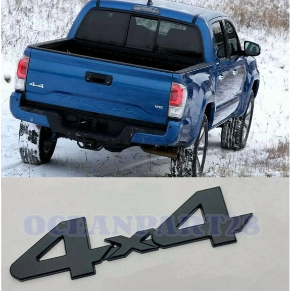 4X4 Car Metal 3D Logo Emblem Badge Sticker Trunk Bumper Decal Accessories Black