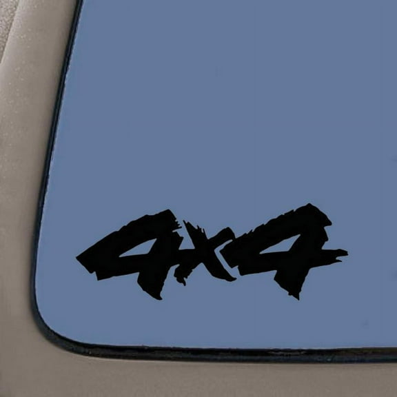 4X4 Decal | 11-Inches By 4-Inches | Black Vinyl | Car Truck Van SUV Laptop Macbook Wall Decals
