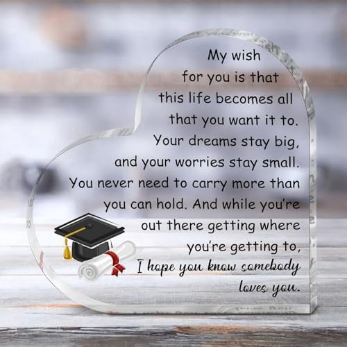 4X4 Inch Heart Shape Acrylic Plaque Block Keepsake Elegant Design ...