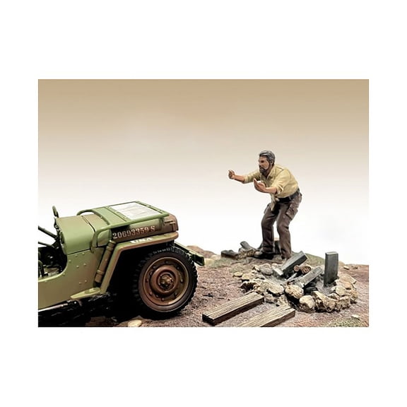 "4X4 Mechanic" Figure 6 for 1/18 Scale Models by American Diorama