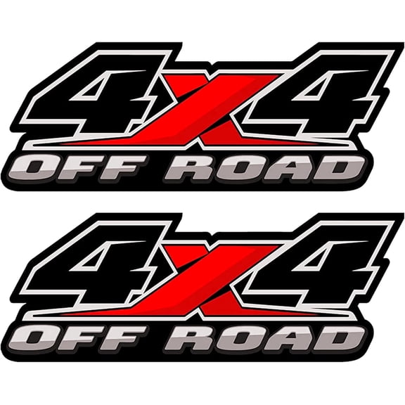 4X4 OFF ROAD Vinyl Decal Sticker Set, Universal Truck Bedside & Rear Fender Graphics, Waterproof Car Sticker (2 Pieces)