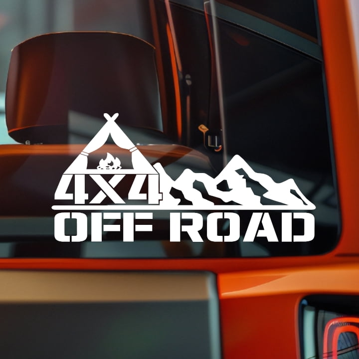 4X4 Off road Mountain Vinyl Decal Sticker Bumper Window Laptop 8x4 ...