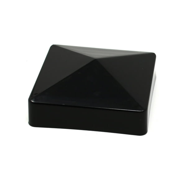 4X4 (True) (100mm) Fence Post Plastic Pyramid Post Cap For A Post Black - 1 Pack