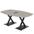 thumbnail image 1 of 4X6 Arc Boat Conference Table with X Base Data And Electric Unit, 1 of 7